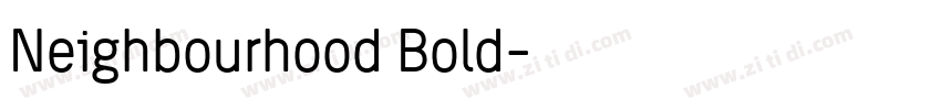 Neighbourhood Bold字体转换